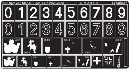 Picture of 1/35 WWII German Tiger I s.Pz.Abt.506 Decals – Alliance Model Works LW35037