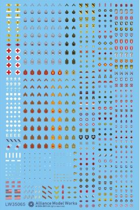 Picture of 1/35 WWII US Army Insignia Set – Alliance Model Works LW35065