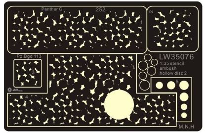 Picture of 1/35 WWII German Camouflage Spraying Stencil Hollow Disc #2 – Alliance Model Works LW35076
