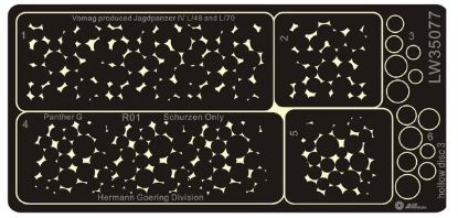 Picture of 1/35 WWII German Camouflage Spraying Stencil Hollow Disc #3 – Alliance Model Works LW35077