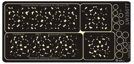 Picture of 1/35 WWII German Camouflage Spraying Stencil Hollow Disc #3 – Alliance Model Works LW35077