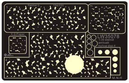 Picture of Alliance Model Works LW35078 1/35 WWII German Hollow Disc Camouflage Stencil #4