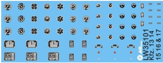 Picture of Vehicle Dials & Placards Kfz. 13-14-15-16 & 17 