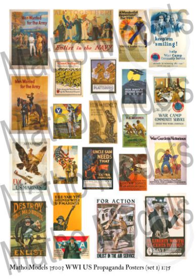Picture of 1/35 WWI US Propaganda Posters (set 1) - Matho Models 35003