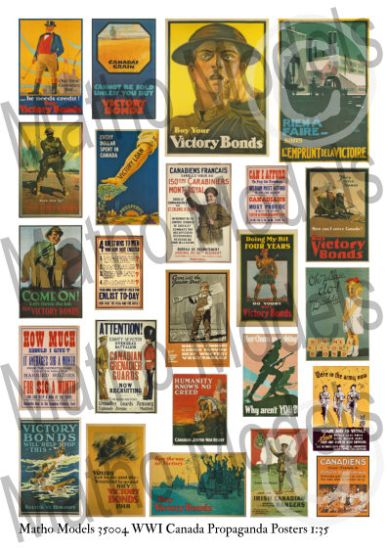 Picture of 1/35 WWI Canada Propaganda Posters - Matho Models 35004