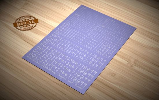 Picture of 1/35 Chalk Markings - Numbers - small - Matho Models 80030