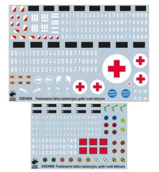 Picture of Polish Army vehicles - reg.numbers pre-war pattern, unit insignia & stencils