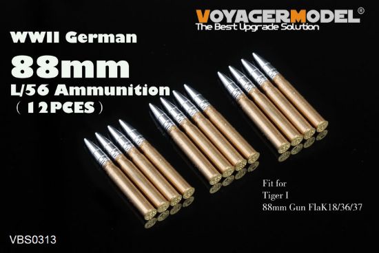 Picture of 1/35 Voyager VBS0313 WWII German 88mm L/56 Ammo (12pcs)