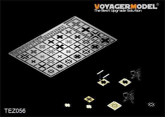 Picture of 1/35 WWII German tank Stenciling template3(For All) - Voyager Model TEZ056