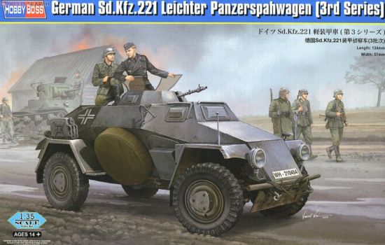 Picture of 1/35 Sd.Kfz.221 Leichter Panzerspähwagen (3rd Series) – HobbyBoss 83812