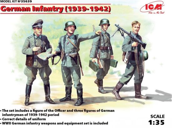 Picture of 1/35 German Infantry (1939-1942) (4 figures)   - ICM 35639
