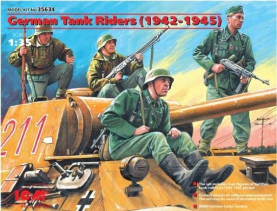 Picture of 1/35 German Tank Riders (1942-1945),  (4 figures) - ICM 35634