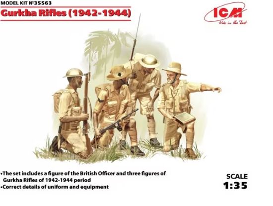 Picture of 1/35 Gurkha Rifles (1944) (4 figures) - ICM 35563