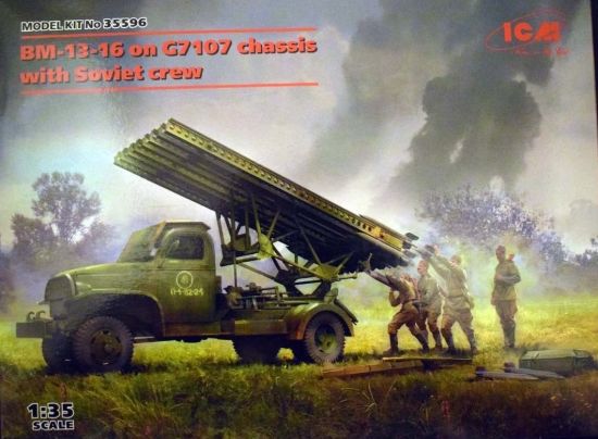 Picture of 1/35 BM-13-16 on G7107 chassis with Soviet crew - ICM 35596