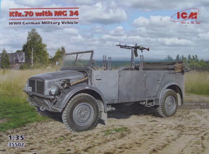 Picture of 1/35 Kfz.70 with MG 34, WWII German Military Vehicle - ICM 35502