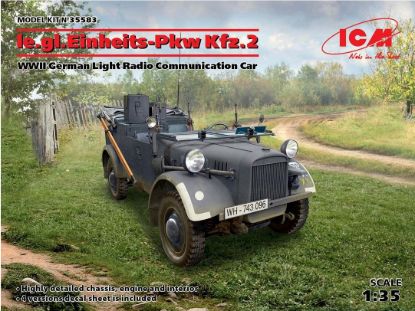 Picture of 1/35 le.gl.Einheitz-Pkw Kfz.2, WWII German Light Radio Communication Car  - ICM 35583