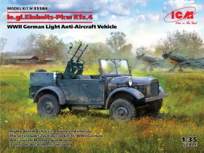 Picture of 1/35 le.gl.Einheitz-Pkw Kfz.4, WWII German Light Anti-Aircraft Vehicle - ICM 35584
