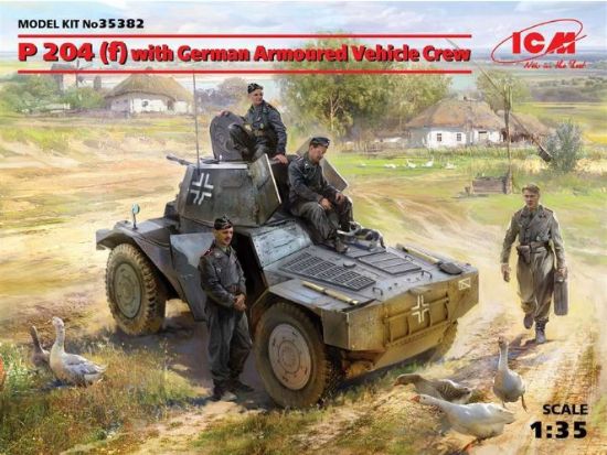 Picture of 1/35 P 204 (f) with German Armoured Vehicle Crew - ICM 35382