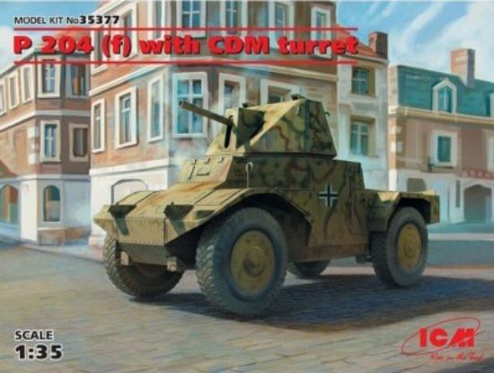 Picture of 1/35 Panzerspähwagen P 204 (f) with CDM turret, WWII German Armoured Vehicle - ICM 35377