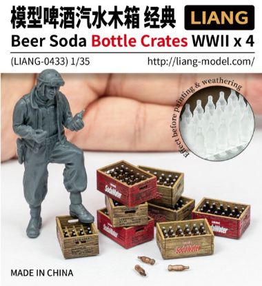 Picture of 1/35 Beer Soda Bottle Crates WWII x 4 - LIANG Model 0433