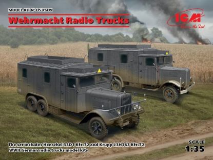 Picture of 1/35 Wehrmacht Radio Trucks (Henschel 33D1 Kfz.72, Krupp L3H163 Kfz.72) - ICM DS3509