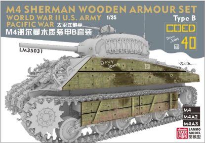 Picture of 1/35 PACIFIC WAR SHERMAN WOODEN ARMOUR SET Type B - Lanmo LM35031