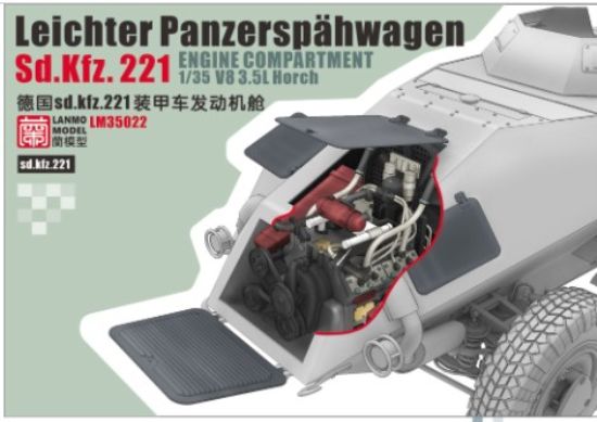 Picture of 1/35 World War II sd.kfz.221 Engine Compartment - Lanmo LM35022