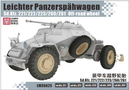 Picture of 1/35 WWII German Sd.Kfz.221/222/223/260/261 Off‑Road Wheel Set – Lanmo LM35025