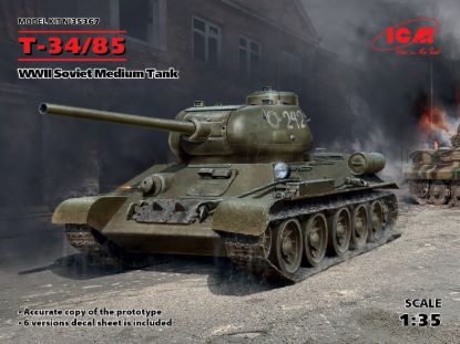 Picture of 1/35 Т-34-85, WWII Soviet Medium Tank - ICM 35367