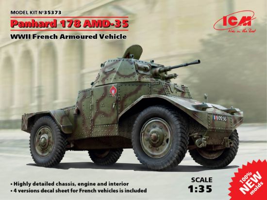 Picture of 1/35 Panhard 178 AMD-35, WWII French Armoured Vehicle - ICM 35373