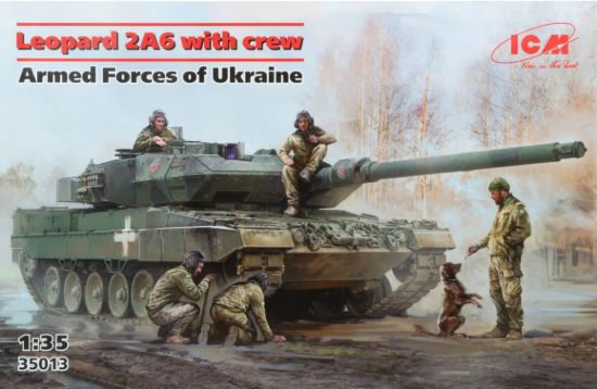 Picture of 1/35 Leopard 2A6 of the Armed Forces of Ukraine with crew - ICM 35013