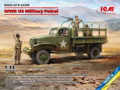 Picture of 1/35 WWII US Military Patrol (G7107 with MG M1919A4) - ICM 35599