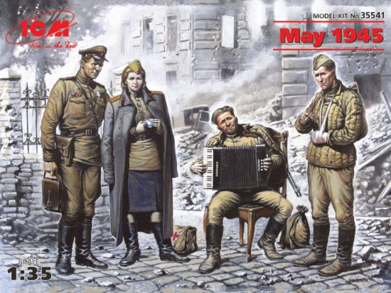 Picture of 1/35 May 1945 (4 figures - 1 officer, 2 soldiers, 1 military servicewoman) - ICM 35541