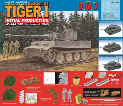 Picture of 1/35 TIGER I INITIAL PRODUCTION s.Pz.Abt.502 LENINGRAD 1943 (3 IN 1) - Dragon 6252