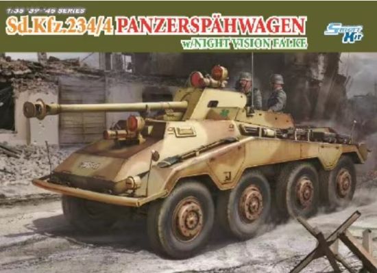 Picture of 1/35 Sd.Kfz.234/4 PANZERSPÄHWAGEN w/NIGHT VISION FALKE (SMART KIT) - Dragon 6836