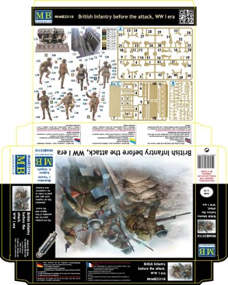 Picture of 1/35 British Infantry before the attack, WWI era  - Master Box 35114