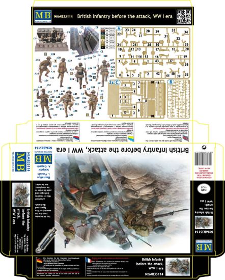 Picture of 1/35 British Infantry before the attack, WWI era  - Master Box 35114