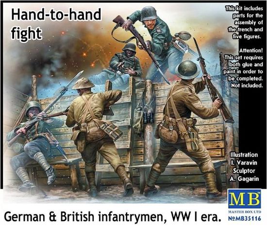 Picture of 1/35 Hand-to-hand fight, German & British Infantrymen, WW I era  - Master Box 35116