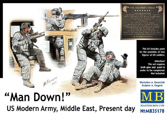 Picture of 1/35 Man Down! US Modern Army, Middle East, Present day  - Master Box 35170