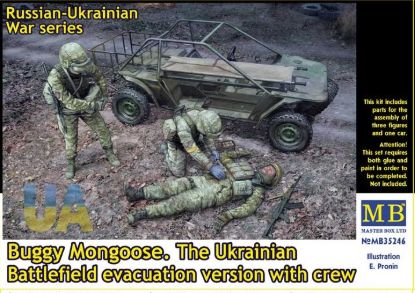 Picture of 1/35 Russian-Ukrainian War series. Buggy Mongoose. The Ukrainian Battlefield evacuation version with crew - Master Box 35246