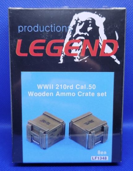 Picture of 1/35 WWII 210rd Cal.50 Wooden Ammo Crate set (8ea) - Legend Productions LF1348