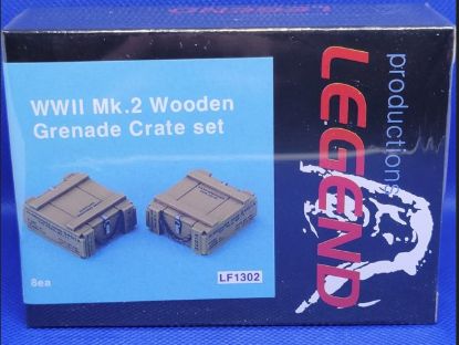 Picture of 1/35 WWII MK.2 Wooden Grenade Crate set (8ea) - Legend Productions LF1302