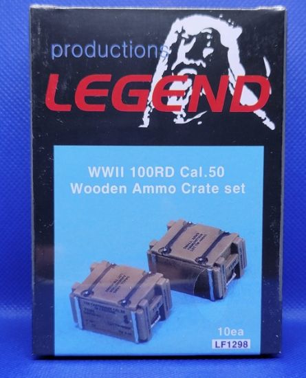 Picture of 1/35-Scale - WWII Cal.50 Wooden Ammo Crate set (S/10ea) - resin Model Kit Accessory - Legend Productions LF1298