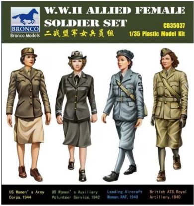 Picture of 1/35 W.W.II Allied Female Soldier Set  (4 figures) - Bronco Model CB35037