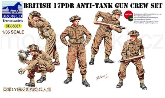 Picture of 1/35 British 17pdr Anti-Tank Gun Crew set - Bronco Model CB35087