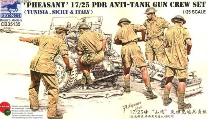 Picture of 1/35 Pheasant' 17/25 pdr Anti-tank Gun Crew Set(Tunisia,Sicily&Italy) - Bronco Model CB35135