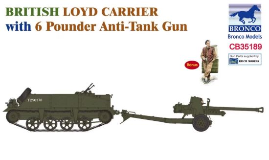 Picture of 1/35 British Loyd Carrier with 6 Poundener Anti-Tank Gun - Bronco Model CB35189