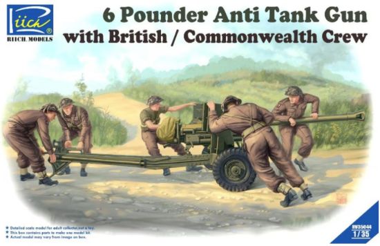 Picture of 1/35 6 Pounder Infantry Anti-tank Gun w/British Commonwealth Crews (5 Figures) - Riich Models RV35044