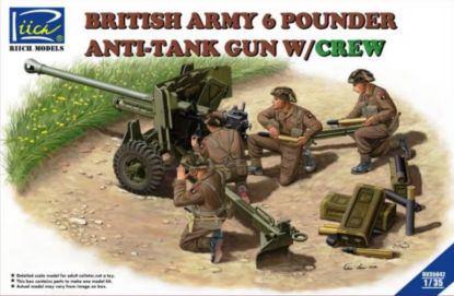Picture of 1/35 British Army 6 Pounder Infantry Anti-tank Gun w/Crews (4 Figures) - Riich Models RV35042