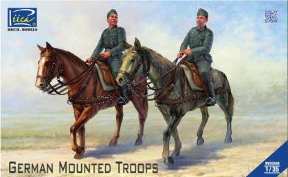 Picture of 1/35 German Mounted Troops (2 Horses & 2 Figures) - Riich Models RV35038